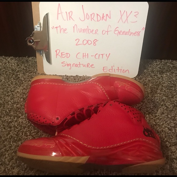 2008 Air Jordan XX3 - CHI-CITY MJ Signature (RED) - Picture 5 of 5